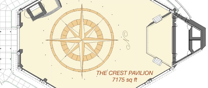 Meetings & Conferences Asheville CorporateMeeting & Wedding Venue Pavilion Floor Plan 705 x 300 The Crest Center